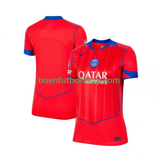 Camiseta de Fútbol Paris Saint-Germain 2025-2026 Tercera Equipación Manga Corta para Mujer