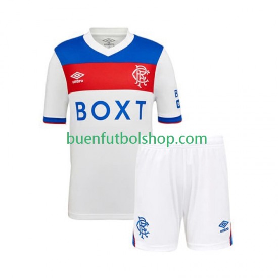 Camiseta de Fútbol Rangers 2025-2026 Segunda Equipación Manga Corta Niño