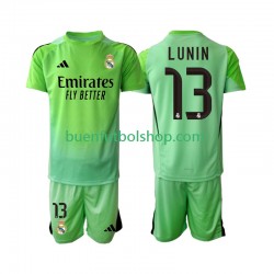 Camiseta de Fútbol Real Madrid Portero Andriy Lunin 13 2025-2026 Segunda Equipación Manga Corta Niño