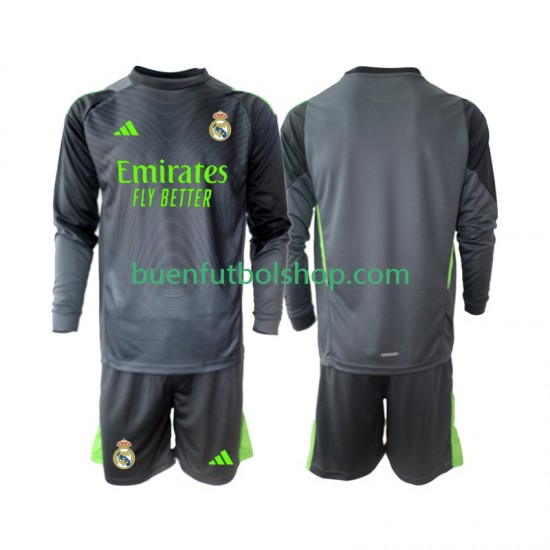 Camiseta de Fútbol Real Madrid Portero 2025-2026 Tercera Equipación Manga Larga Niño