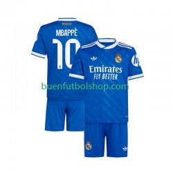 Camiseta de Fútbol Real Madrid Kylian Mbappe 10 2025-2026 Tercera Equipación Manga Corta Niño