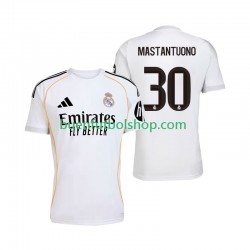 Camiseta de Fútbol Real Madrid Mastantuono 30 2025-2026 Primera Equipación Manga Corta Hombre