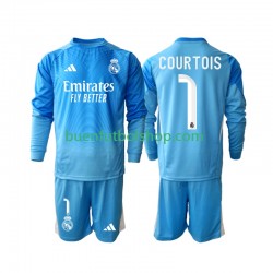 Camiseta de Fútbol Real Madrid Thibaut Courtois 1 2025-2026 Primera Equipación Manga Larga Niño