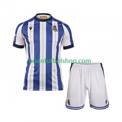 Camiseta de Fútbol Real Sociedad 2025-2026 Primera Equipación Manga Corta Niño