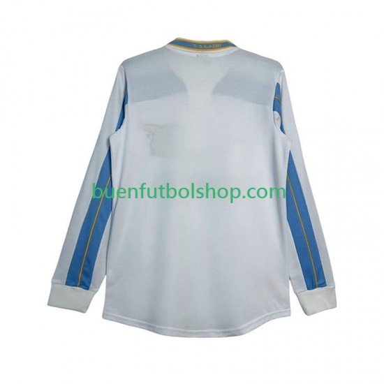 Camiseta de Fútbol SS Lazio Retro 1999 2000 Segunda Equipación Manga Larga Hombre