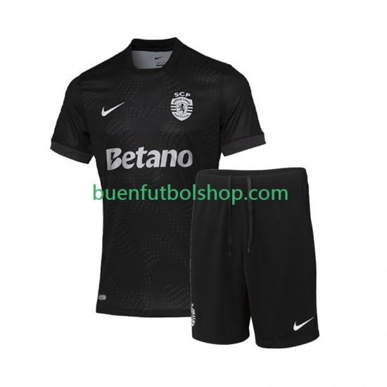 Camiseta de Fútbol Sporting CP 2025-2026 Segunda Equipación Manga Corta Niño
