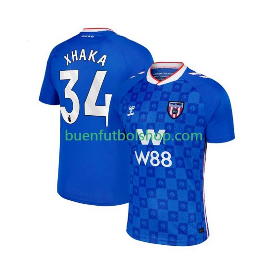 Camiseta de Fútbol Sunderland Granit Xhaka 34 2025-2026 Segunda Equipación Manga Corta Hombre