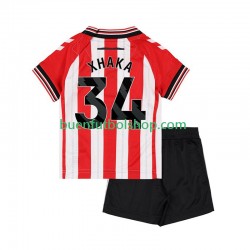 Camiseta de Fútbol Sunderland Granit Xhaka 34 2025-2026 Primera Equipación Manga Corta Niño