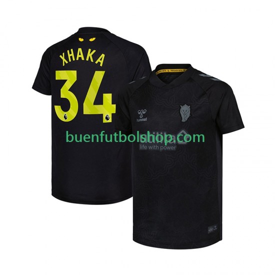 Camiseta de Fútbol Sunderland Granit Xhaka 34 2025-2026 Tercera Equipación Manga Corta Hombre