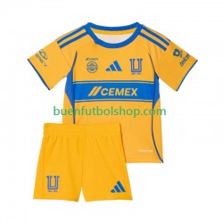 Camiseta de Fútbol Tigres UANL 2025-2026 Primera Equipación Manga Corta Niño