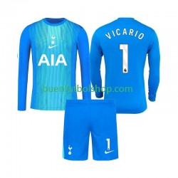 Camiseta de Fútbol Tottenham Hotspur Portero Guglielmo Vicario 1 2025-2026 Segunda Equipación Manga Larga Niño