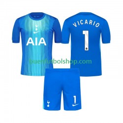 Camiseta de Fútbol Tottenham Hotspur Portero Guglielmo Vicario 1 2025-2026 Segunda Equipación Manga Corta Niño