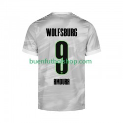 Camiseta de Fútbol VfL Wolfsburg Mohamed Amoura 9 2025-2026 Segunda Equipación Manga Corta Hombre