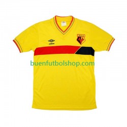 Camiseta de Fútbol Watford Retro 1985 Primera Equipación Manga Corta Hombre