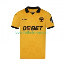 Camiseta de Fútbol Wolverhampton Wanderers 2025-2026 Primera Equipación Manga Corta Hombre