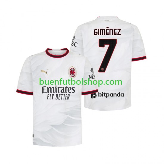 Camiseta de Fútbol AC Milan Gimenez 7 2026-2027 Segunda Equipación Manga Corta Hombre