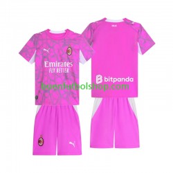 Camiseta de Fútbol AC Milan Portero 2026-2027 Segunda Equipación Manga Corta Niño