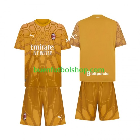 Camiseta de Fútbol AC Milan Portero 2026-2027 Primera Equipación Manga Corta Niño Camiseta de Fútbol AC Milan Portero 2026-2027 Primera Equipación Manga Corta Niño