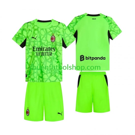 Camiseta de Fútbol AC Milan Portero 2026-2027 Tercera Equipación Manga Corta Niño