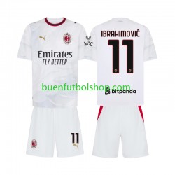 Camiseta de Fútbol AC Milan Ibrahimovic 11 2026-2027 Segunda Equipación Manga Corta Niño