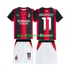Camiseta de Fútbol AC Milan Ibrahimovic 11 2026-2027 Primera Equipación Manga Corta Niño