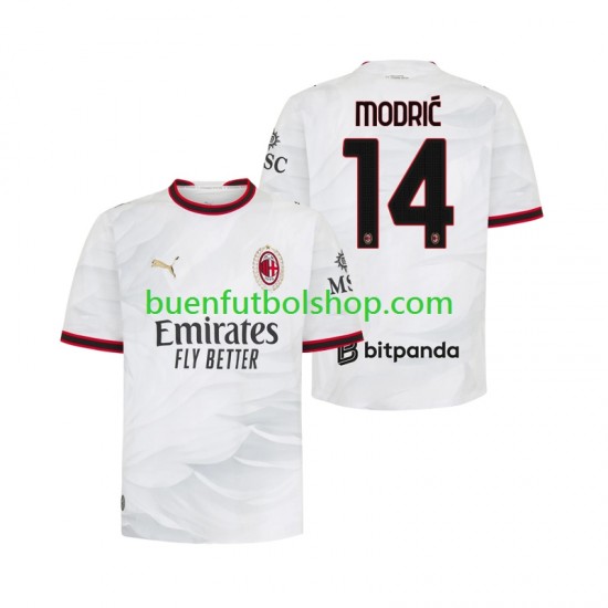 Camiseta de Fútbol AC Milan Luka Modric 14 2026-2027 Segunda Equipación Manga Corta Hombre