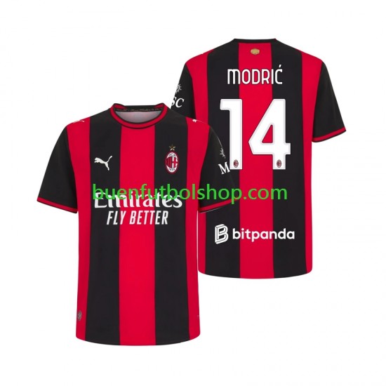 Camiseta de Fútbol AC Milan Luka Modric 14 2026-2027 Primera Equipación Manga Corta Hombre