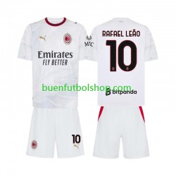 Camiseta de Fútbol AC Milan Rafael Leao 10 2026-2027 Segunda Equipación Manga Corta Niño