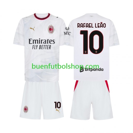 Camiseta de Fútbol AC Milan Rafael Leao 10 2026-2027 Segunda Equipación Manga Corta Niño Camiseta de Fútbol AC Milan Rafael Leao 10 2026-2027 Segunda Equipación Manga Corta Niño