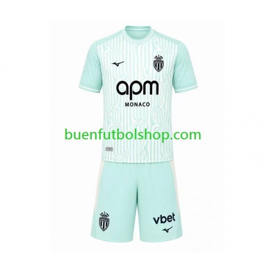 Camiseta de Fútbol AS Monaco 2026-2027 Tercera Equipación Manga Corta Niño