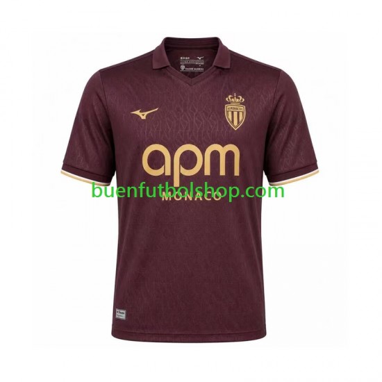 Camiseta de Fútbol AS Monaco 2026-2027 Segunda Equipación Manga Corta Hombre