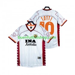 Camiseta de Fútbol AS Roma Totti 10 Retro 1999 2000 Segunda Equipación Manga Corta Hombre