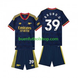 Camiseta de Fútbol Arsenal Bruno Guimaraes 39 2026-2027 Segunda Equipación Manga Corta Niño