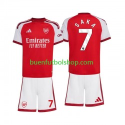 Camiseta de Fútbol Arsenal Bukayo Saka 7 2026-2027 Primera Equipación Manga Corta Niño