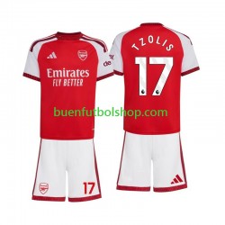 Camiseta de Fútbol Arsenal Christos Tzolis 17 2026-2027 Primera Equipación Manga Corta Niño