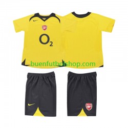 Camiseta de Fútbol Arsenal Retro 2005 2006 Segunda Equipación Manga Corta Niño