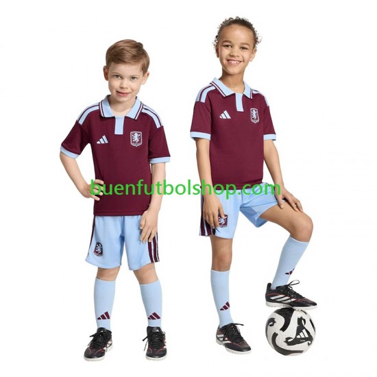 Camiseta de Fútbol Aston Villa 2026-2027 Primera Equipación Manga Corta Niño