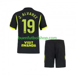 Camiseta de Fútbol Atlético Madrid Julian Alvarez 19 2026-2027 Segunda Equipación Manga Corta Niño