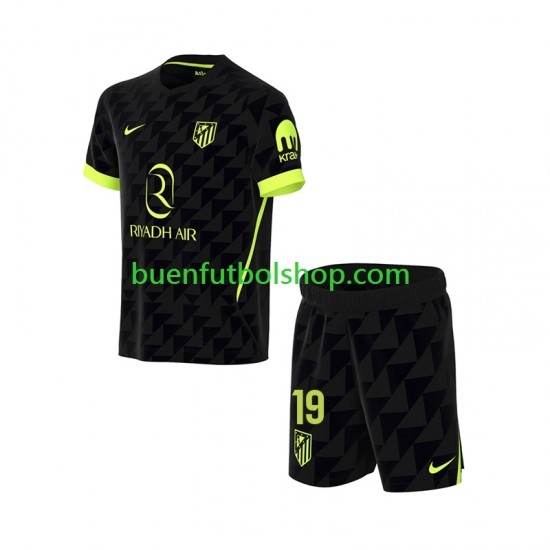 Camiseta de Fútbol Atlético Madrid Julian Alvarez 19 2026-2027 Segunda Equipación Manga Corta Niño