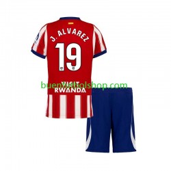 Camiseta de Fútbol Atlético Madrid Julian Alvarez 19 2026-2027 Primera Equipación Manga Corta Niño