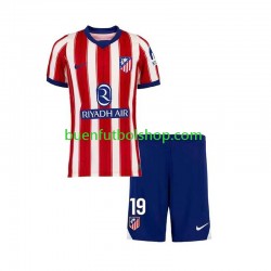Camiseta de Fútbol Atlético Madrid Julian Alvarez 19 2026-2027 Primera Equipación Manga Corta Niño