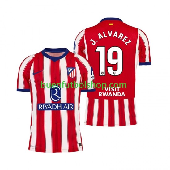 Camiseta de Fútbol Atlético Madrid Julian Alvarez 19 2026-2027 Primera Equipación Manga Corta Hombre