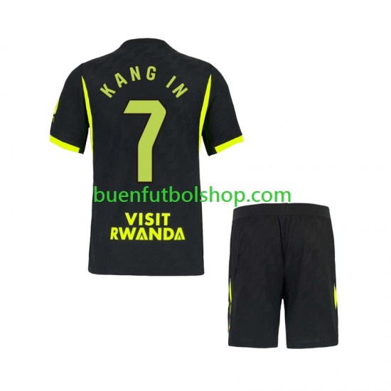 Camiseta de Fútbol Atlético Madrid Lee Kang-in 7 2026-2027 Segunda Equipación Manga Corta Niño