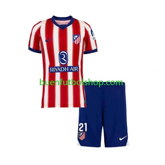 Camiseta de Fútbol Atlético Madrid Obed Vargas 21 2026-2027 Primera Equipación Manga Corta Niño