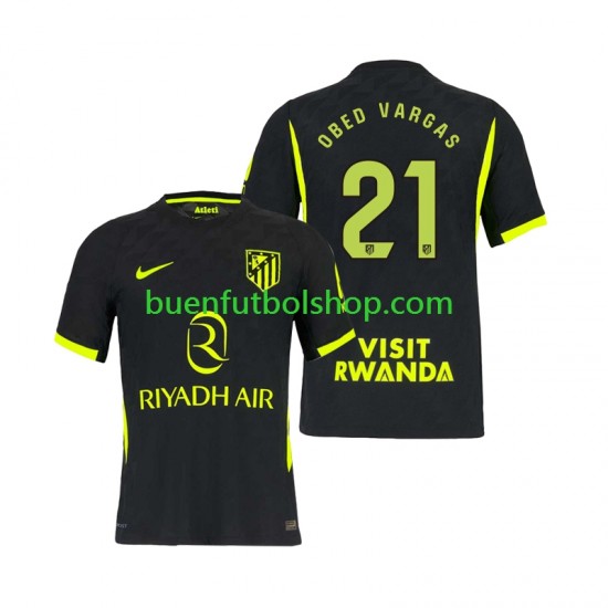 Camiseta de Fútbol Atlético Madrid Obed Vargas 21 2026-2027 Segunda Equipación Manga Corta Hombre
