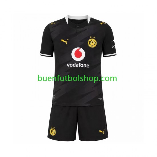 Camiseta de Fútbol Borussia Dortmund 2026-2027 Segunda Equipación Manga Corta Niño
