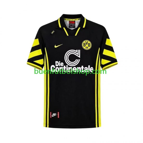 Camiseta de Fútbol Borussia Dortmund Retro 1996 Segunda Equipación Manga Corta Hombre