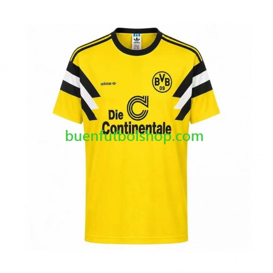 Camiseta de Fútbol Borussia Dortmund Retro 1989 Primera Equipación Manga Corta Hombre
