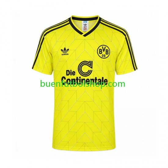 Camiseta de Fútbol Borussia Dortmund Retro 1998 Primera Equipación Manga Corta Hombre
