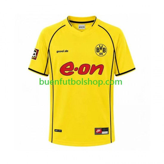 Camiseta de Fútbol Borussia Dortmund Retro 2002 Primera Equipación Manga Corta Hombre